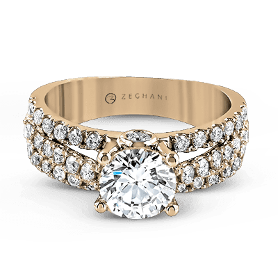 Engagement Ring in 14k Gold with Diamonds ZR120
