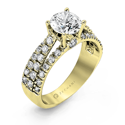 Engagement Ring in 14k Gold with Diamonds ZR120