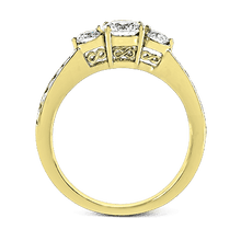 Three-Stone Engagement Ring in 14k Gold with Diamonds ZR126