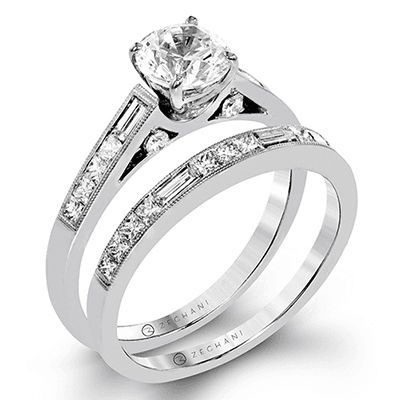 Wedding Set in 14k Gold with Diamonds ZR1364