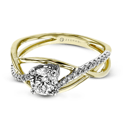Engagement Ring in 14k Gold with Diamonds ZR1378