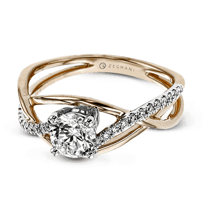 Engagement Ring in 14k Gold with Diamonds ZR1378