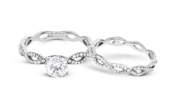 Wedding Set in 14k Gold with Diamonds ZR1449