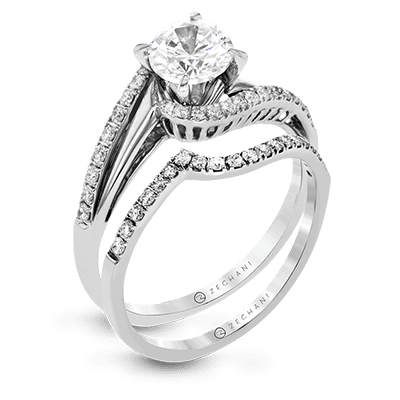 Wedding Set in 14k Gold with Diamonds ZR1463