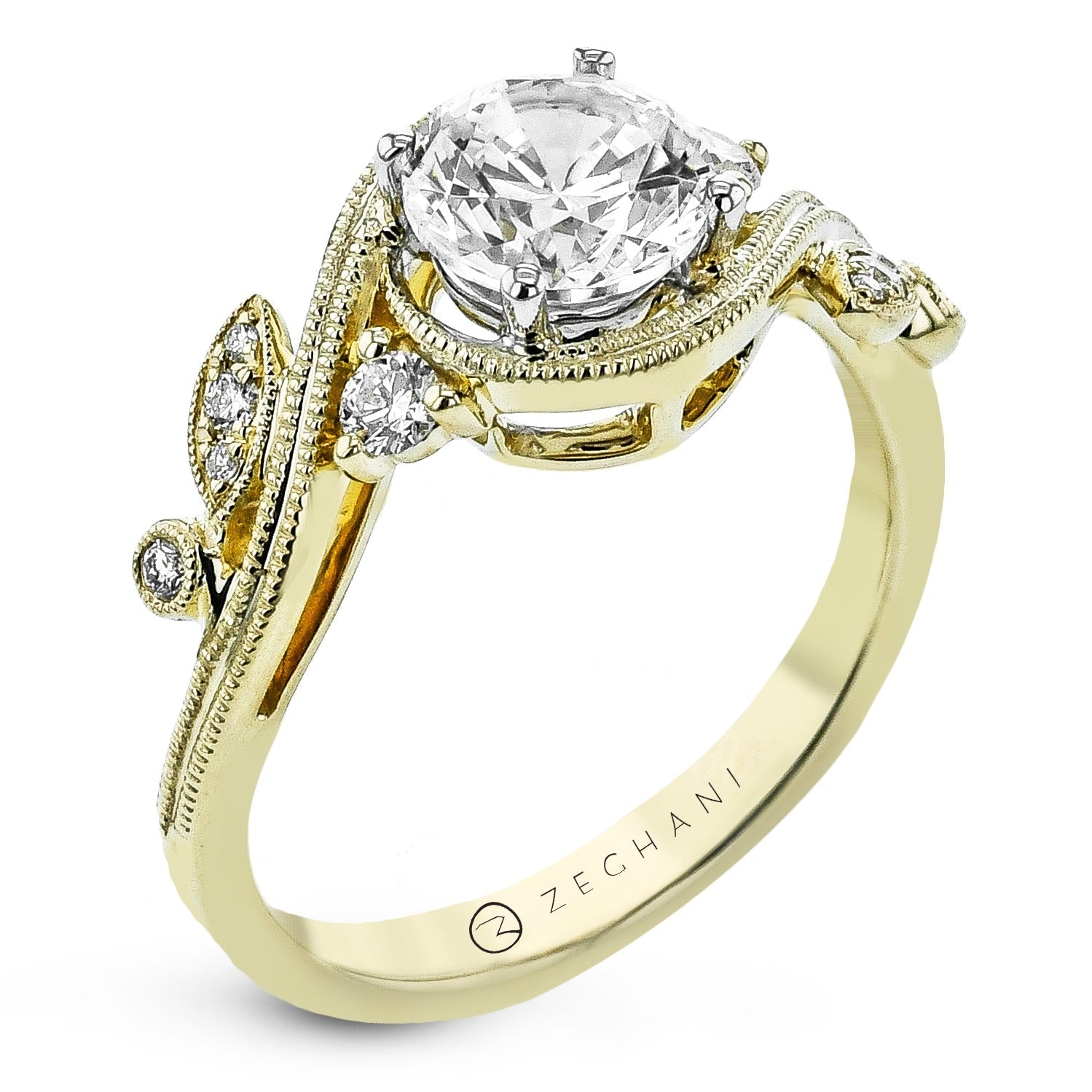 Engagement Ring in 14k Gold with Diamonds ZR1470