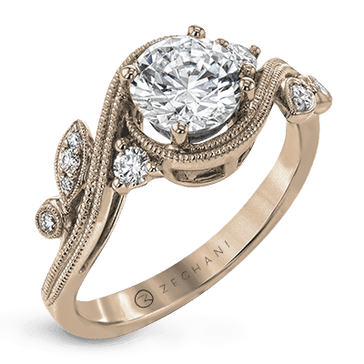 Engagement Ring in 14k Gold with Diamonds ZR1470