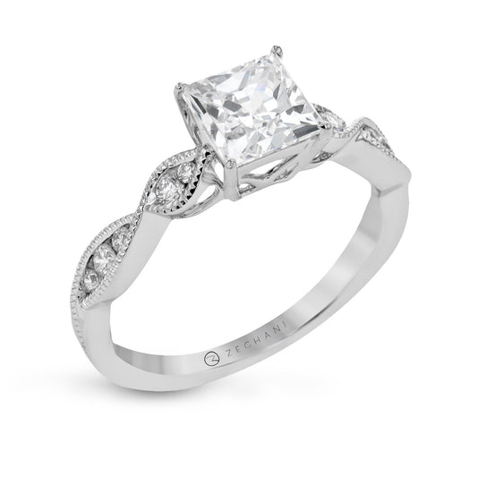 Engagement Ring in 14k Gold with Diamonds ZR1556