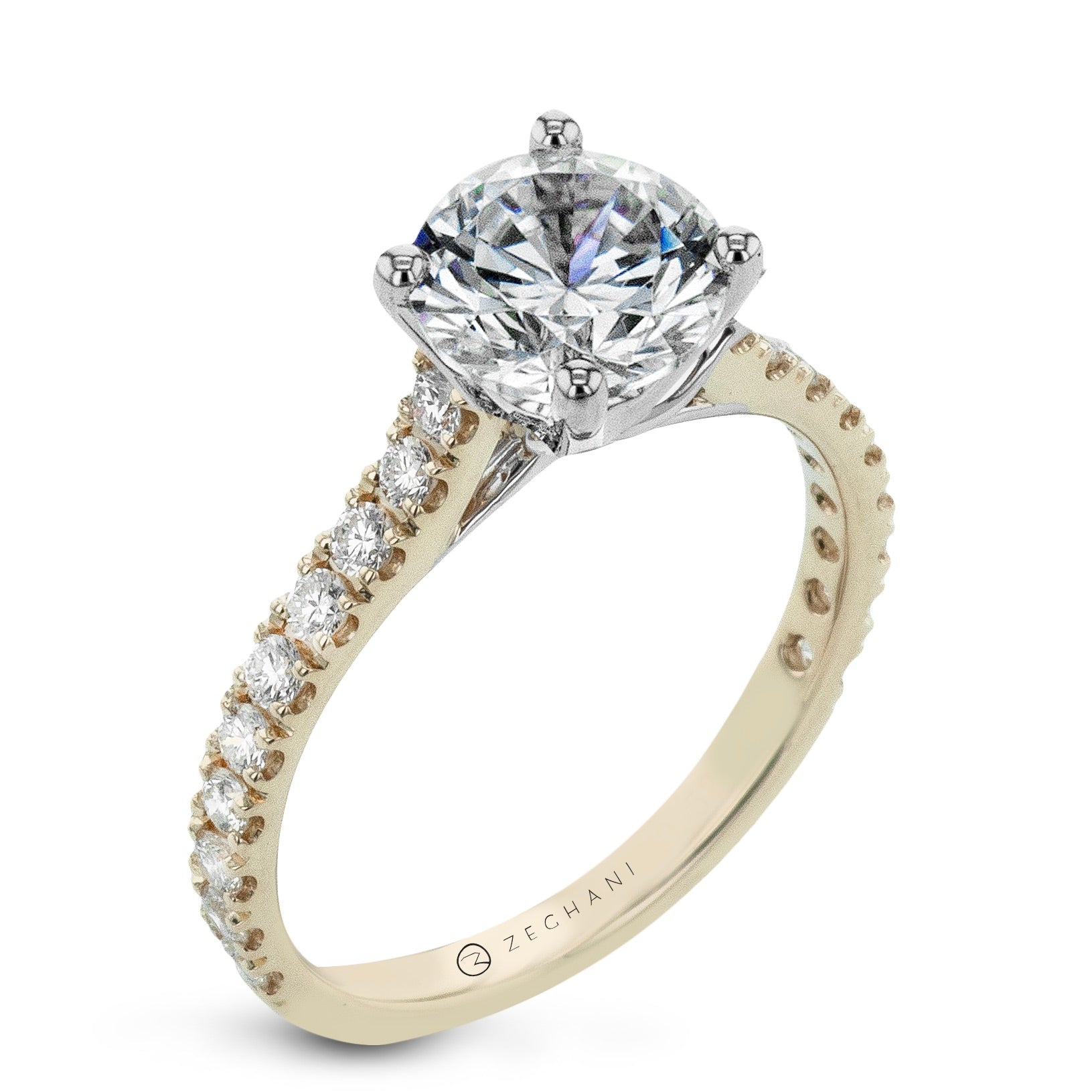 Engagement Ring in 14k Gold with Diamonds ZR1563
