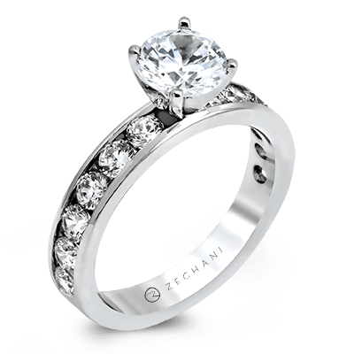 Engagement Ring in 14k Gold with Diamonds ZR16-A