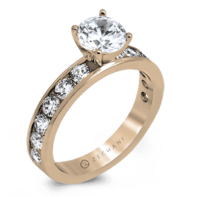 Engagement Ring in 14k Gold with Diamonds ZR16-A