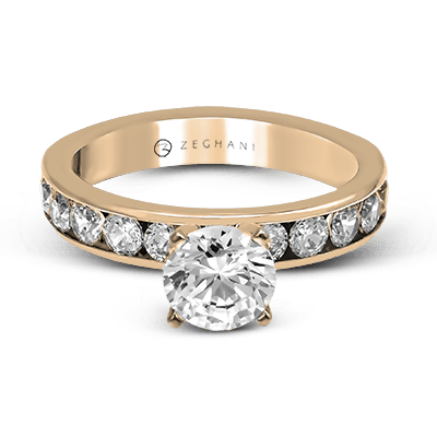 Engagement Ring in 14k Gold with Diamonds ZR16-A