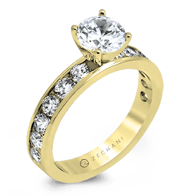 Engagement Ring in 14k Gold with Diamonds ZR16-A