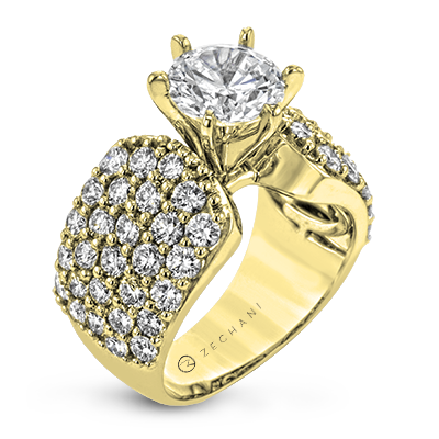 Engagement Ring in 14k Gold with Diamonds ZR1639