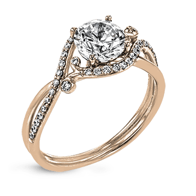 Engagement Ring in 14k Gold with Diamonds ZR1696