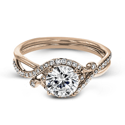 Engagement Ring in 14k Gold with Diamonds ZR1696