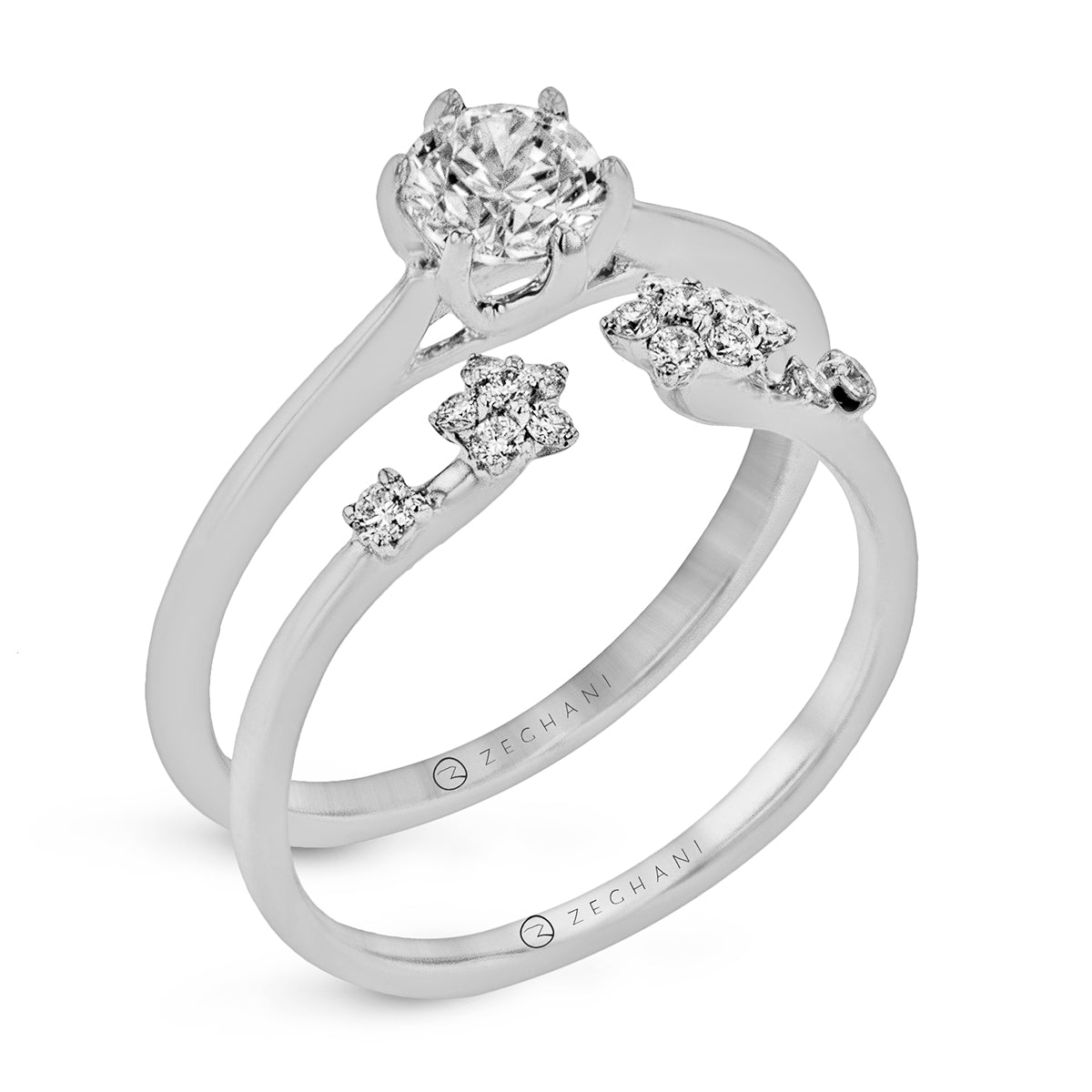 Wedding Set in 14k Gold with Diamonds ZR1727