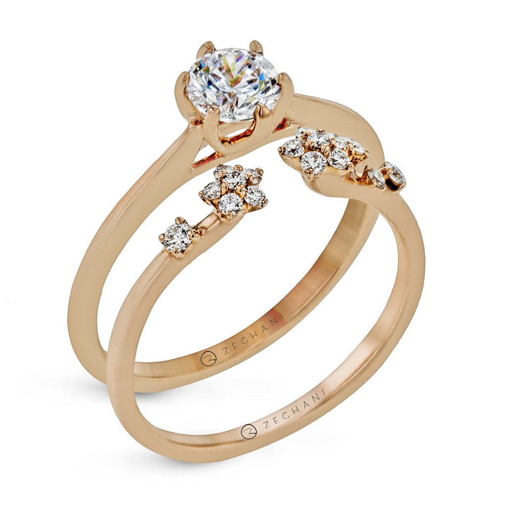Wedding Set in 14k Gold with Diamonds ZR1727