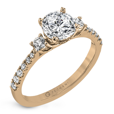 Engagement Ring in 14k Gold with Diamonds ZR1902