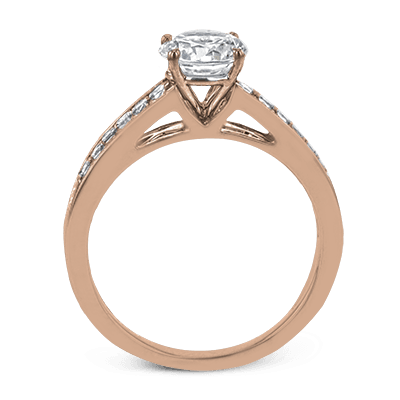 Round Engagement Ring in 14k Gold ZR2092