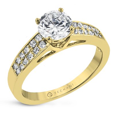 Round Engagement Ring in 14k Gold ZR2092