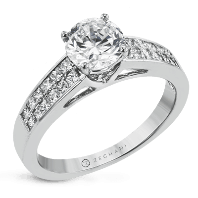 Round Engagement Ring in 14k Gold ZR2092