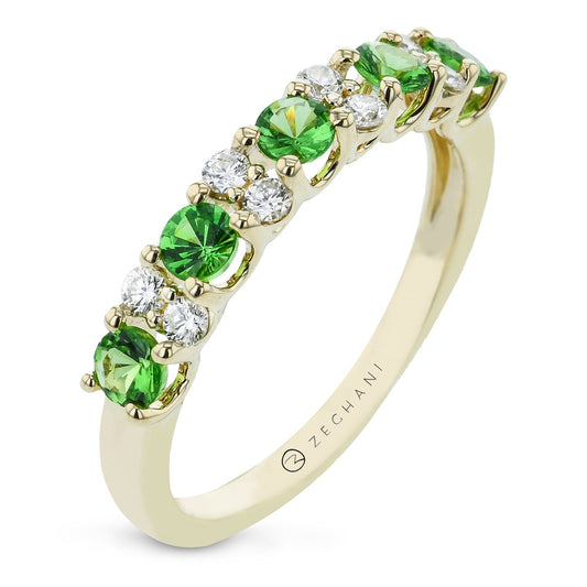 Sapphire Color Ring in 14k Gold with Diamonds ZR2233