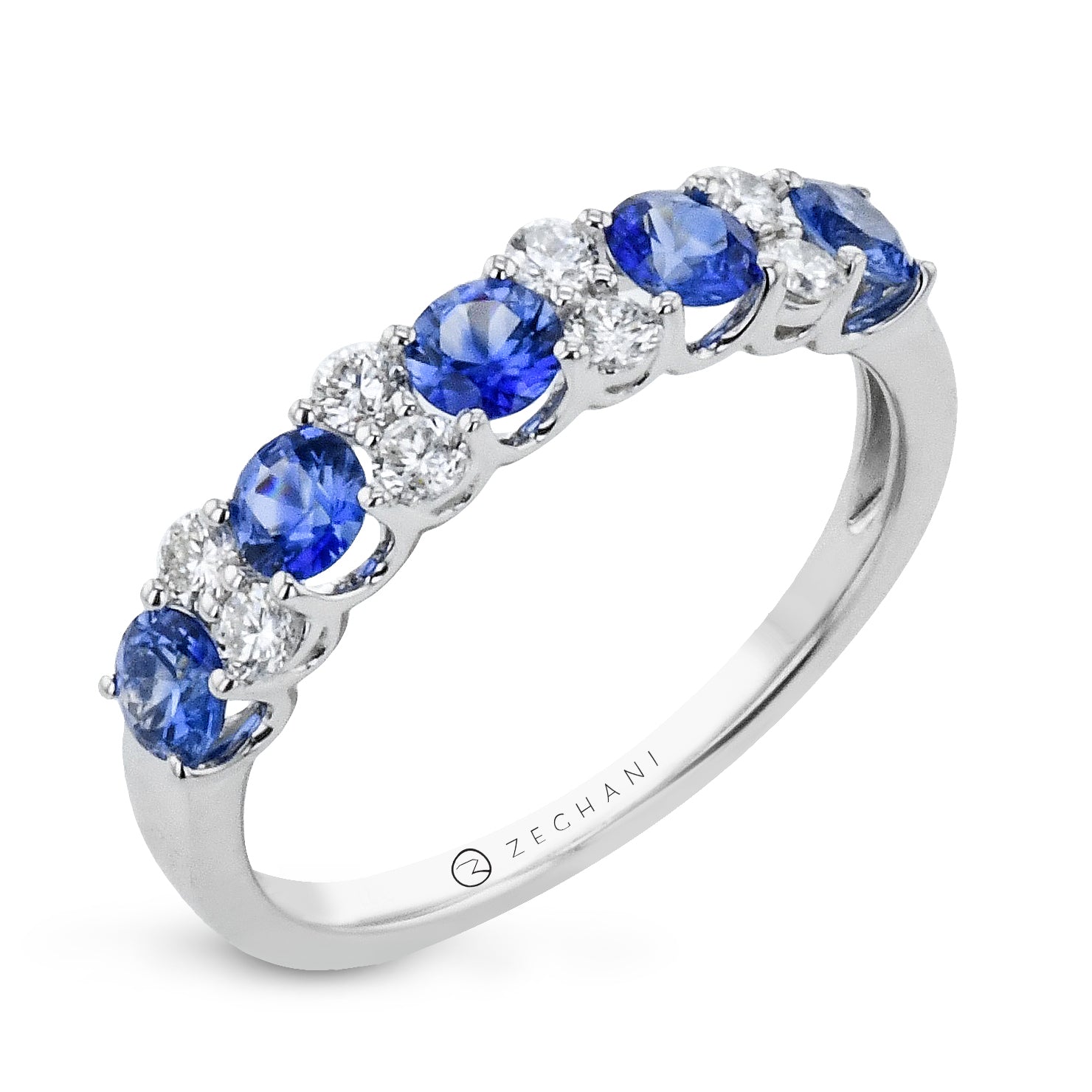 Sapphire Color Ring in 14k Gold with Diamonds ZR2233