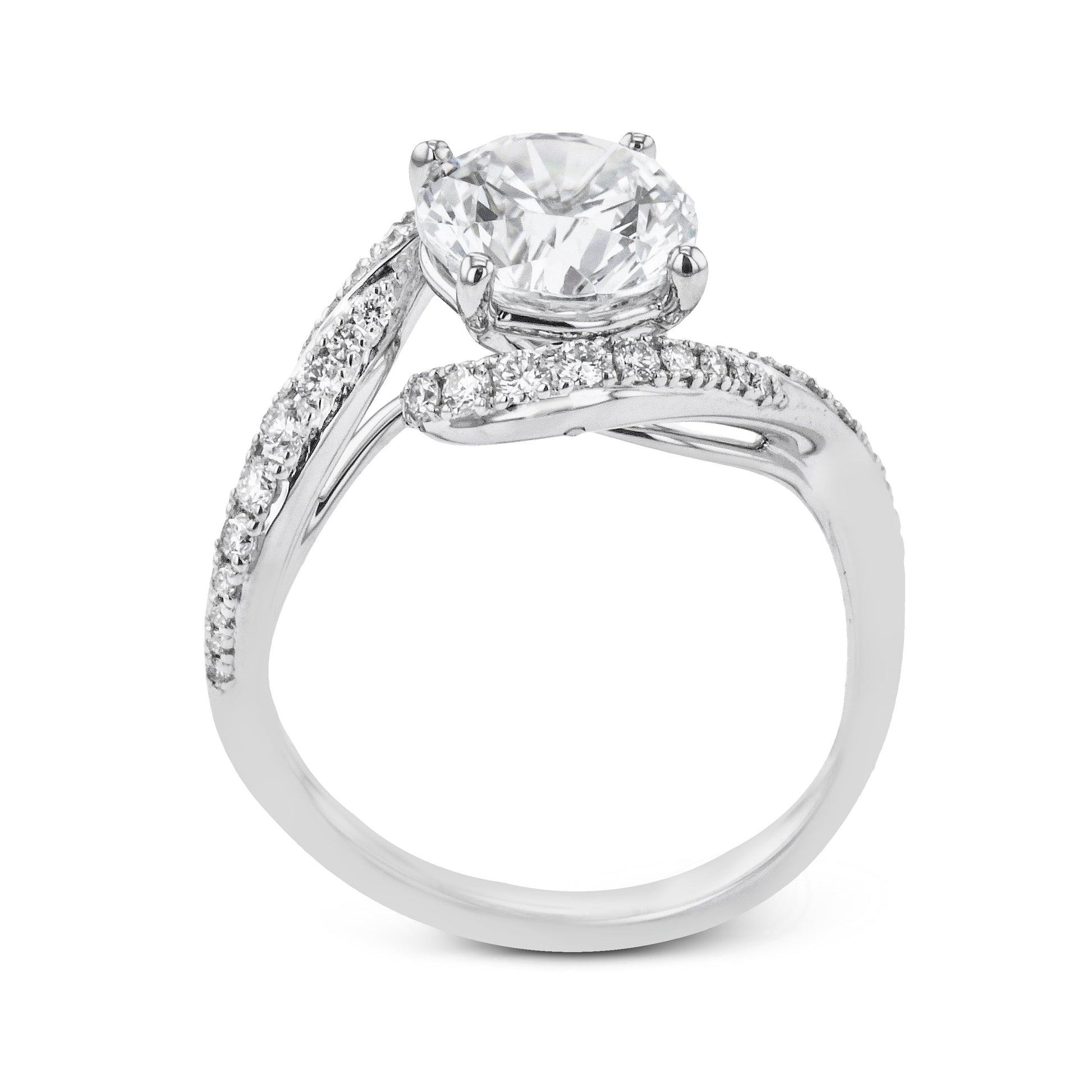 Round Engagement Ring in 14k Gold with Diamonds ZR2345