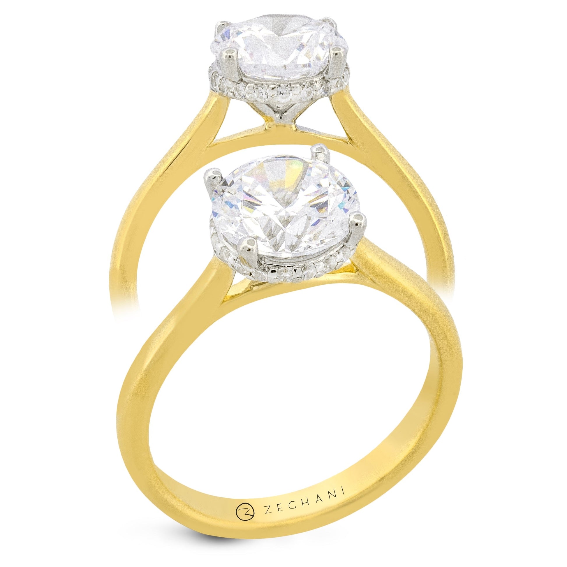 Engagement Ring in 14k Gold with Diamonds ZR2494