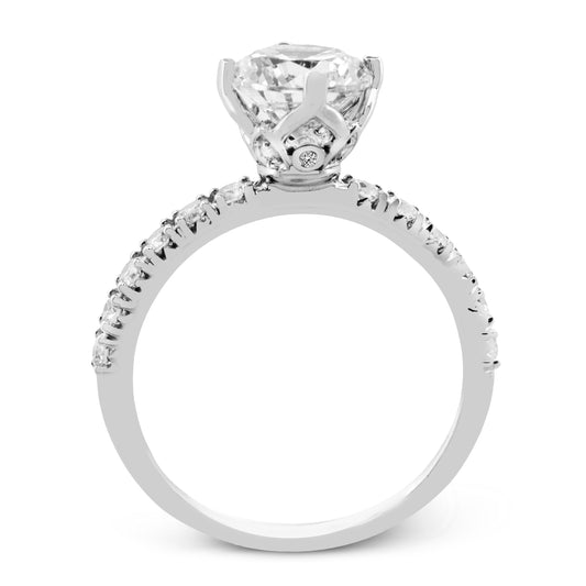 Round Engagement Ring in 14k Gold with Diamonds ZR2502
