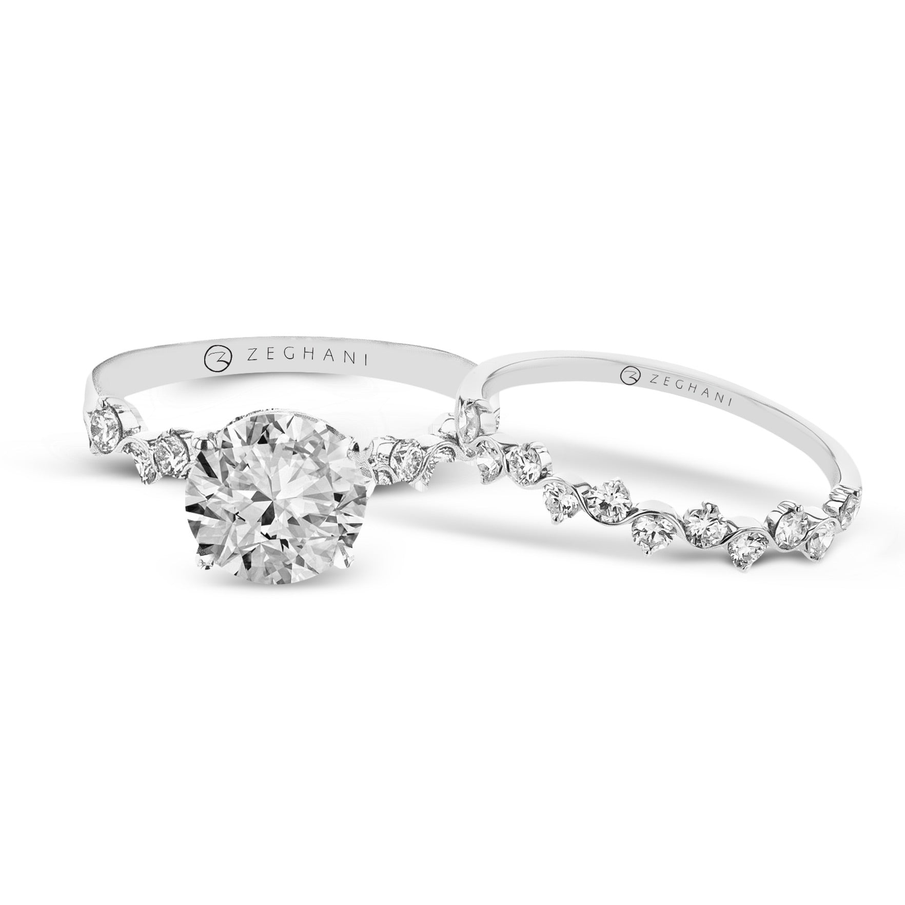 Wedding Set in 14k Gold with Diamonds ZR2563