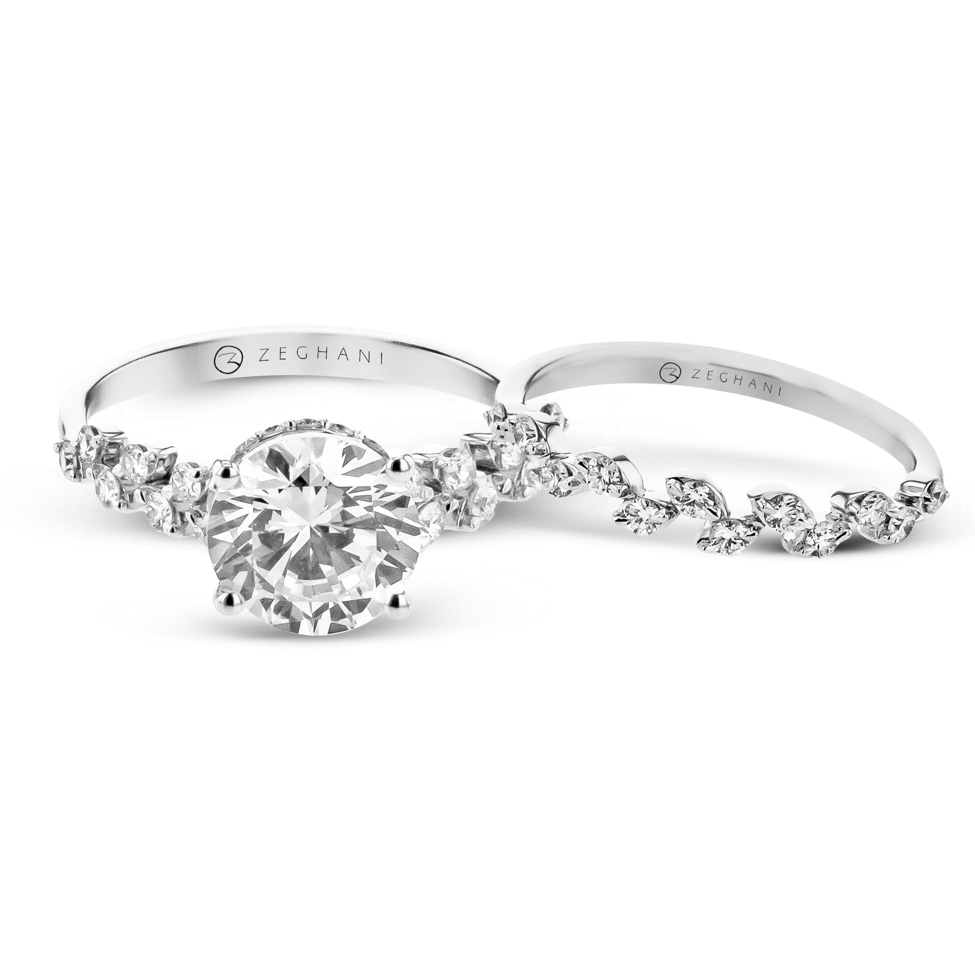 Wedding Set in 14k Gold with Diamonds ZR2564