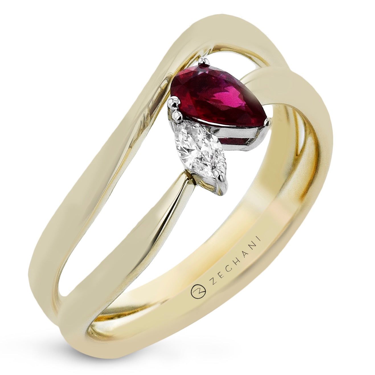 Ruby Color Ring in 14k Gold ZR2612