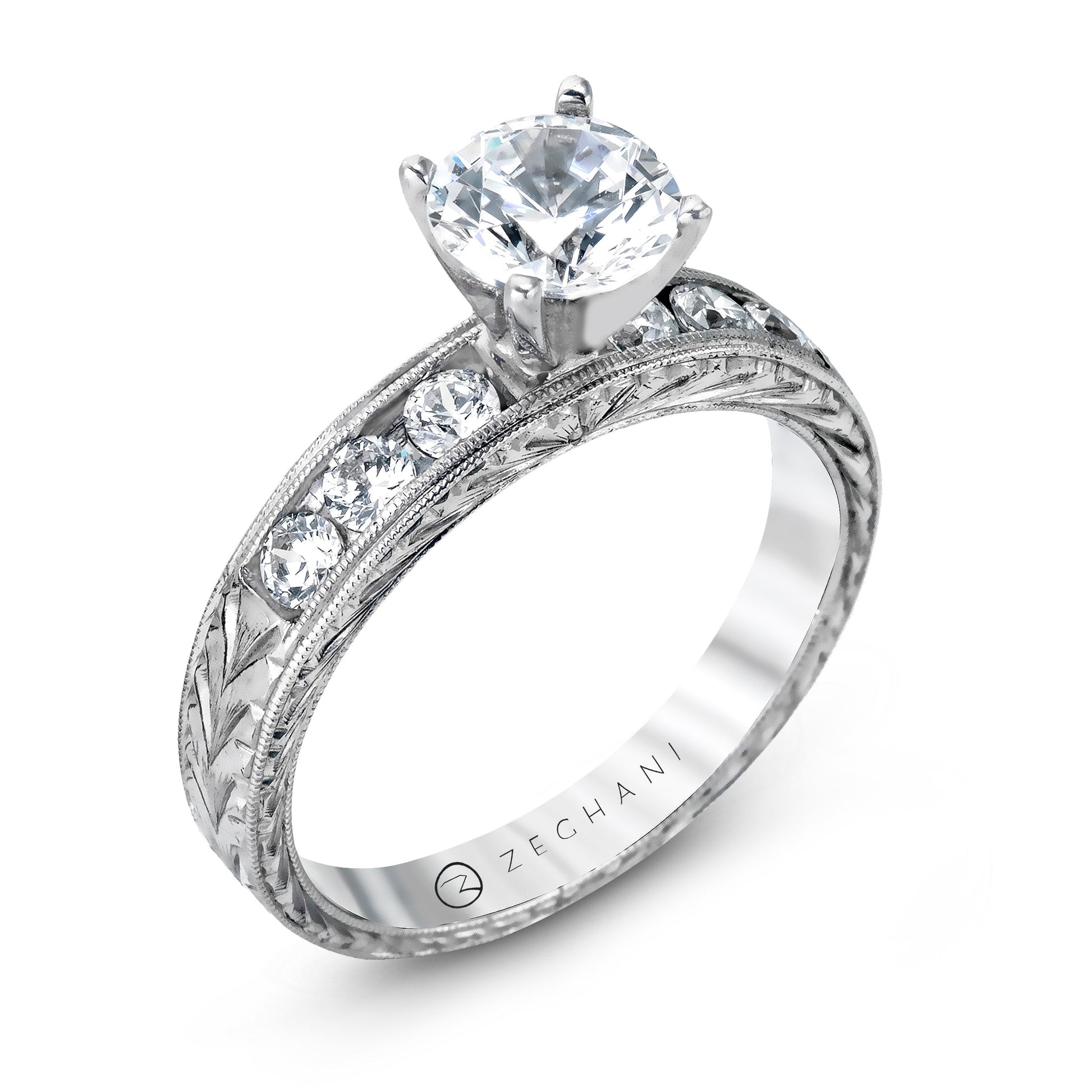 Engagement Ring in 14k Gold with Diamonds ZR276