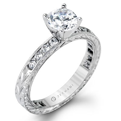 Engagement Ring in 14k Gold with Diamonds ZR281