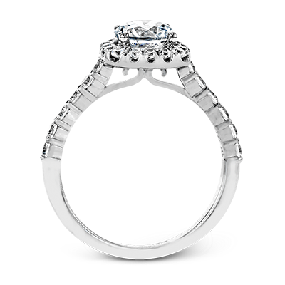 Round Engagement Ring in 14k Gold with Diamonds ZR29PRER