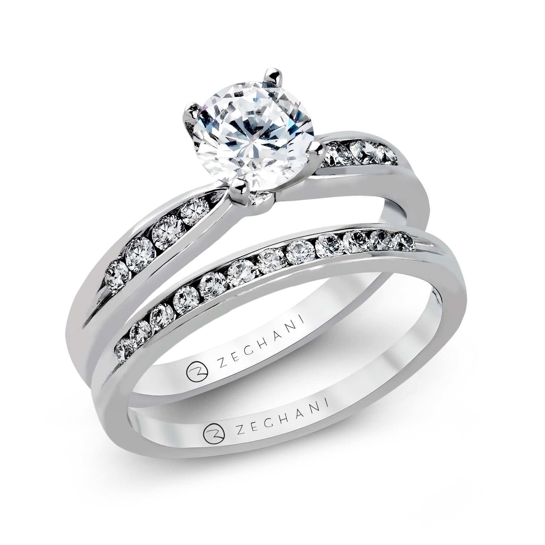 Wedding Set in 14k Gold with Diamonds ZR415