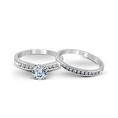 Wedding Set in 14k Gold with Diamonds ZR415