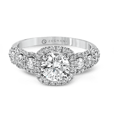 Engagement Ring in 14k Gold with Diamonds ZR494