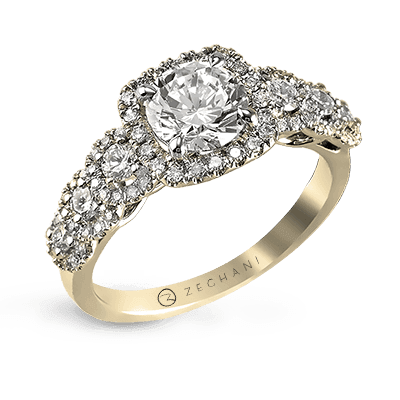Engagement Ring in 14k Gold with Diamonds ZR494