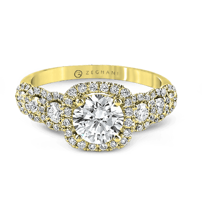 Engagement Ring in 14k Gold with Diamonds ZR494