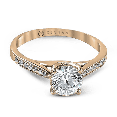 Engagement Ring in 14k Gold with Diamonds ZR561