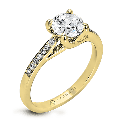 Engagement Ring in 14k Gold with Diamonds ZR561