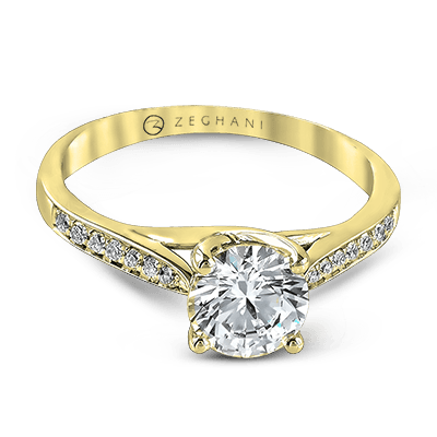 Engagement Ring in 14k Gold with Diamonds ZR561