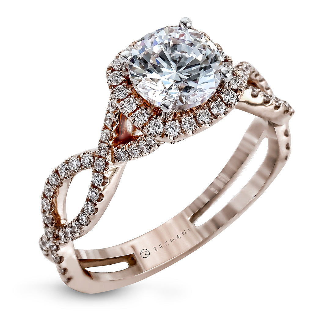 Engagement Ring in 14k Gold with Diamonds ZR629