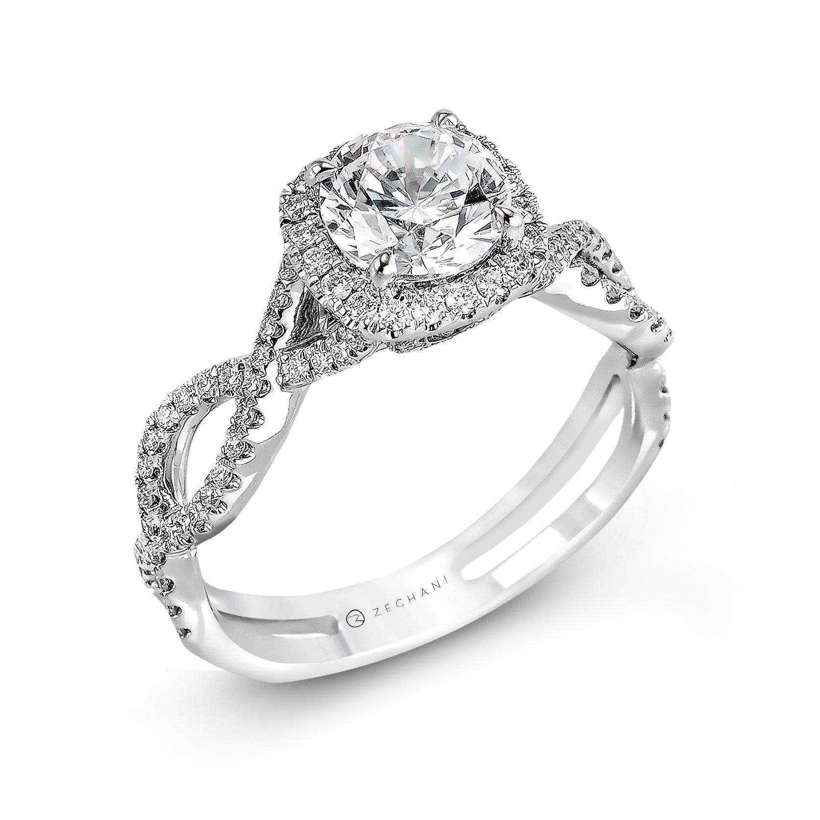Engagement Ring in 14k Gold with Diamonds ZR629