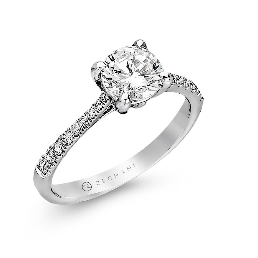 Engagement Ring in 14k Gold with Diamonds ZR752