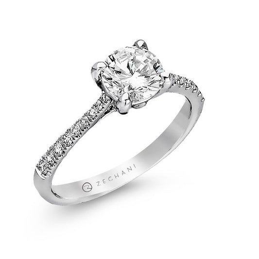 Engagement Ring in 14k Gold with Diamonds ZR752