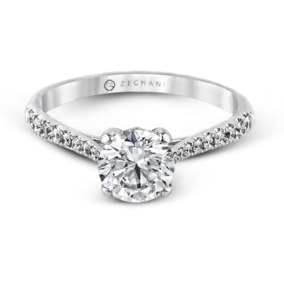 Engagement Ring in 14k Gold with Diamonds ZR752