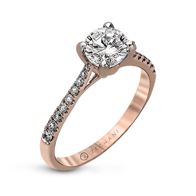 Engagement Ring in 14k Gold with Diamonds ZR752